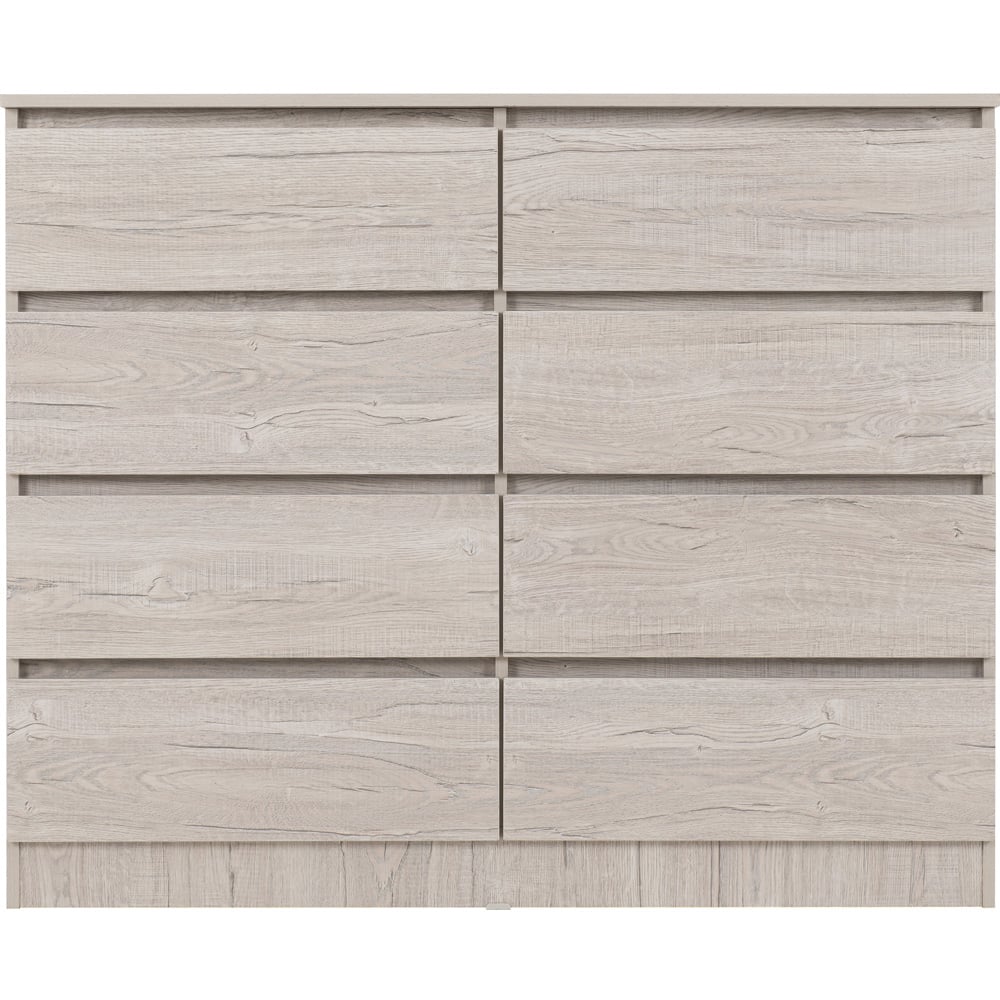 Seconique Malvern 8 Drawer Urban Snow Chest of Drawers Image 3