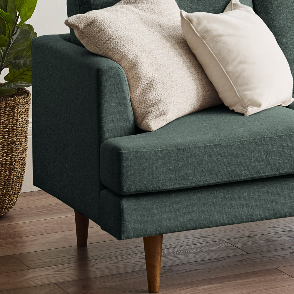 Furniturebox Flora 3 Seater Green Recycled Polyester Sofa  Image 2