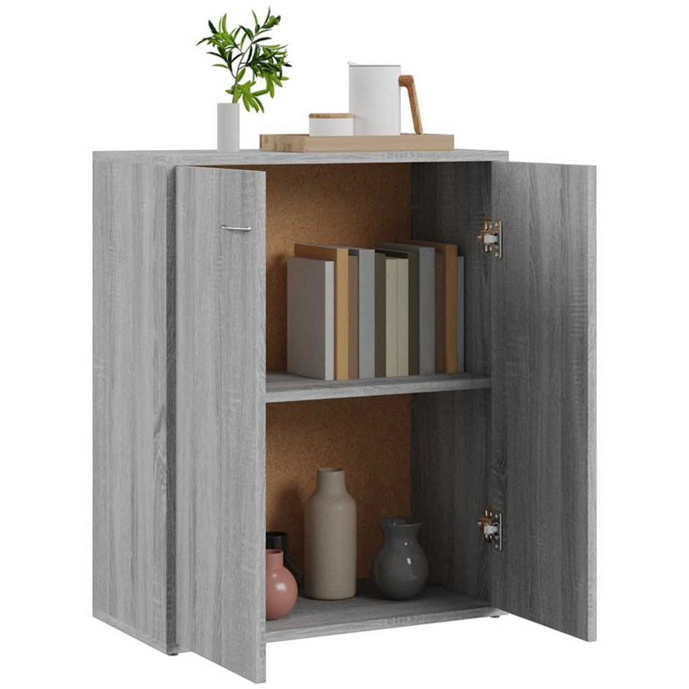 vidaXL 2 Door Grey Sonoma Wooden Sideboard Image 5