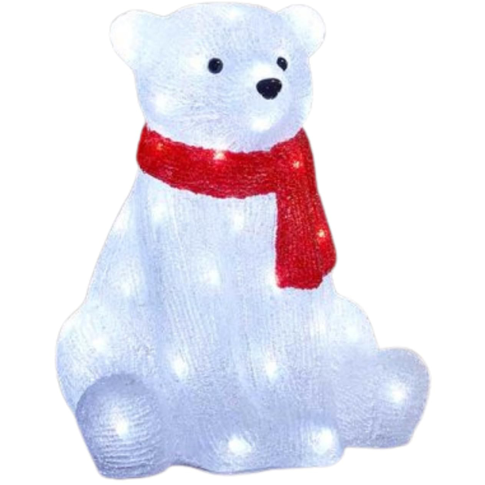 Samuel Alexander 50 Cool White LED Light-Up Polar Bear Christmas Decoration 44cm Image 2