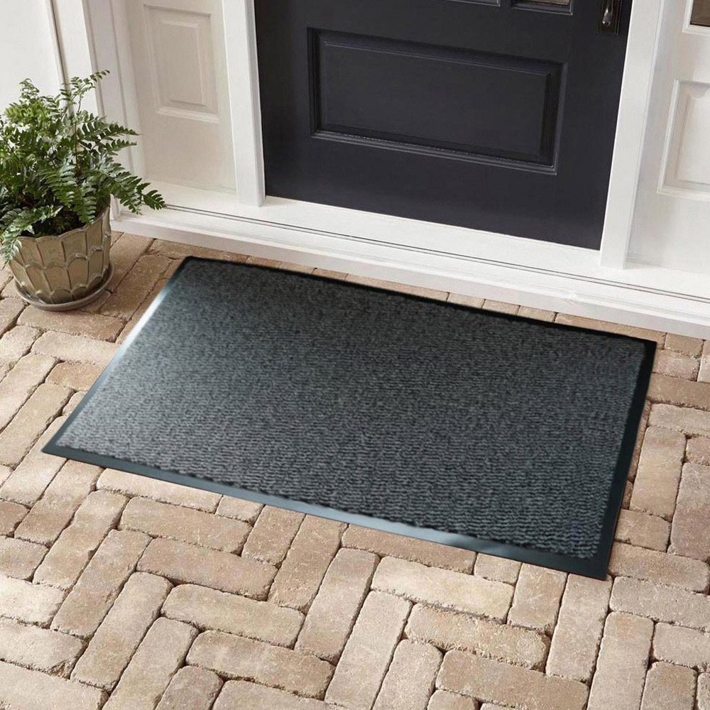 Desire Rugs Silver Grey Anti Slip Door Mat 80 x 120cm Image 2