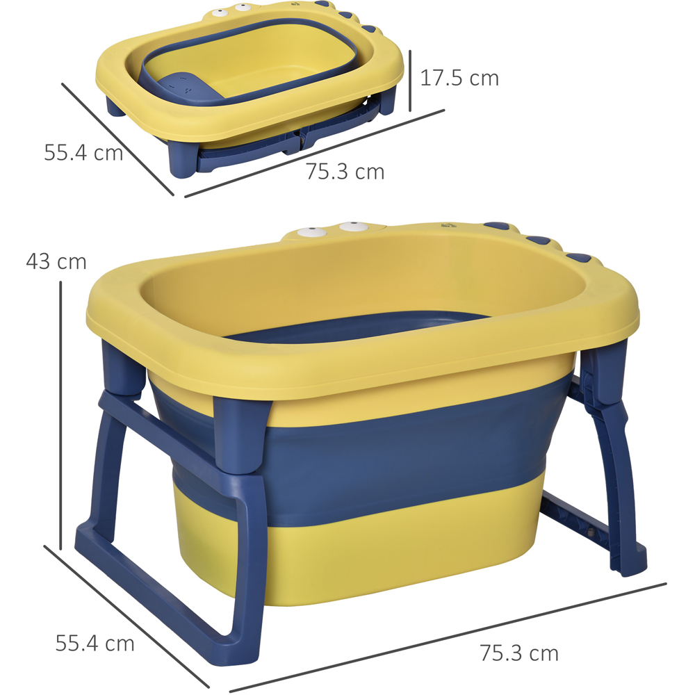 Portland 2 in 1 Yellow Baby Foldable Bath Tub Image 3