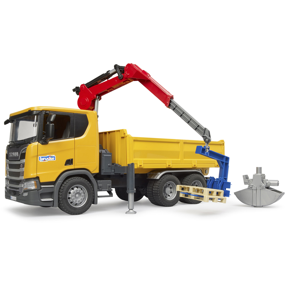 Bruder Kids Scania Super 560R Construction Truck with Crane and 2 ...