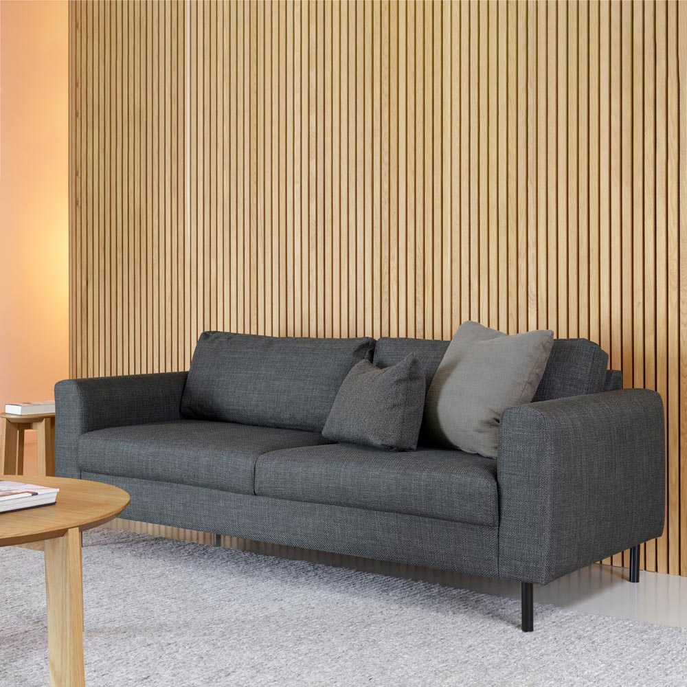 Florence Omaha 6 Seater Dark Grey Fabric Sofa Set Image 9