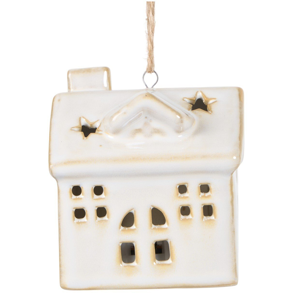 Reactive Glaze LED House Hanging Decoration Image 8