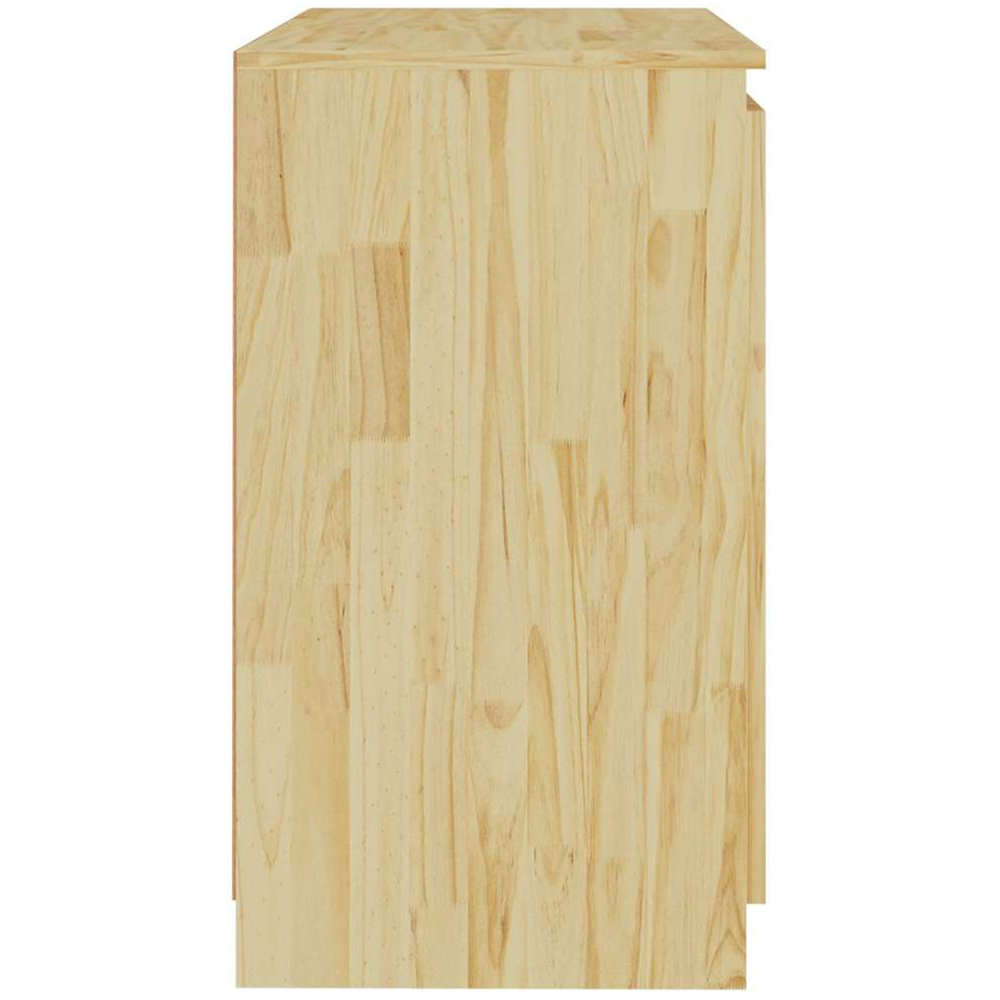 vidaXL 2 Door Natural Solid Pine Wood Side Cabinet Image 5