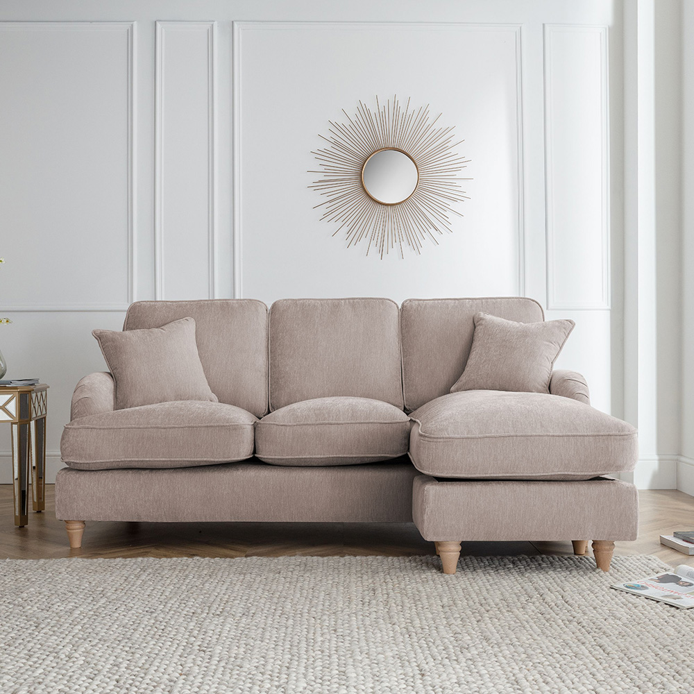 The Vienna 3 Seater Putty Right Hand Chaise Sofa Image 5