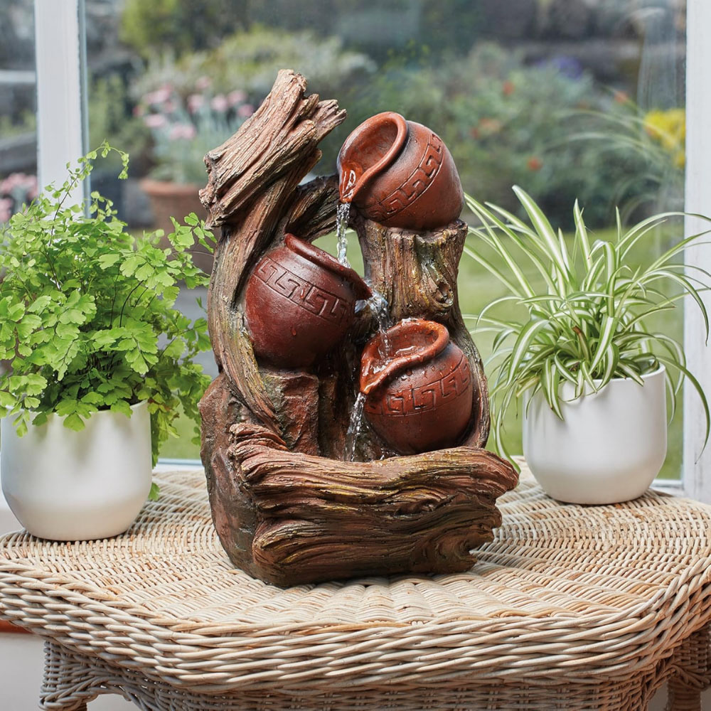 Serenity Tipping Pots LED Water Feature Image 3