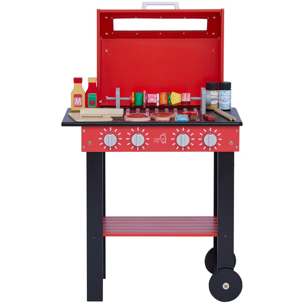Teamson Kids Red Little Helper Backyard BBQ Play Stand Kitchen Image 1