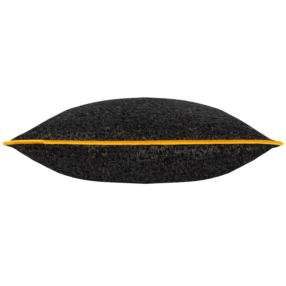 Paoletti Galaxy Black Chenille Piped Cushion Image 3