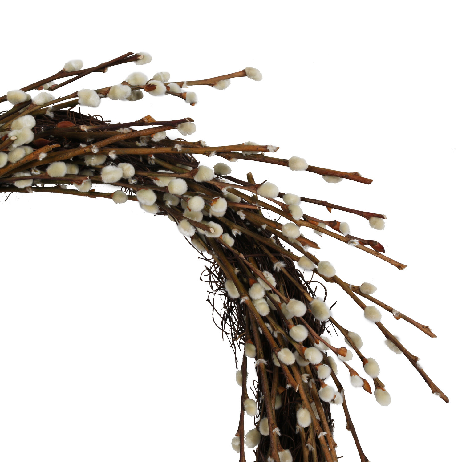 Natural Brown Pussywillow Wreath 60cm Image 3