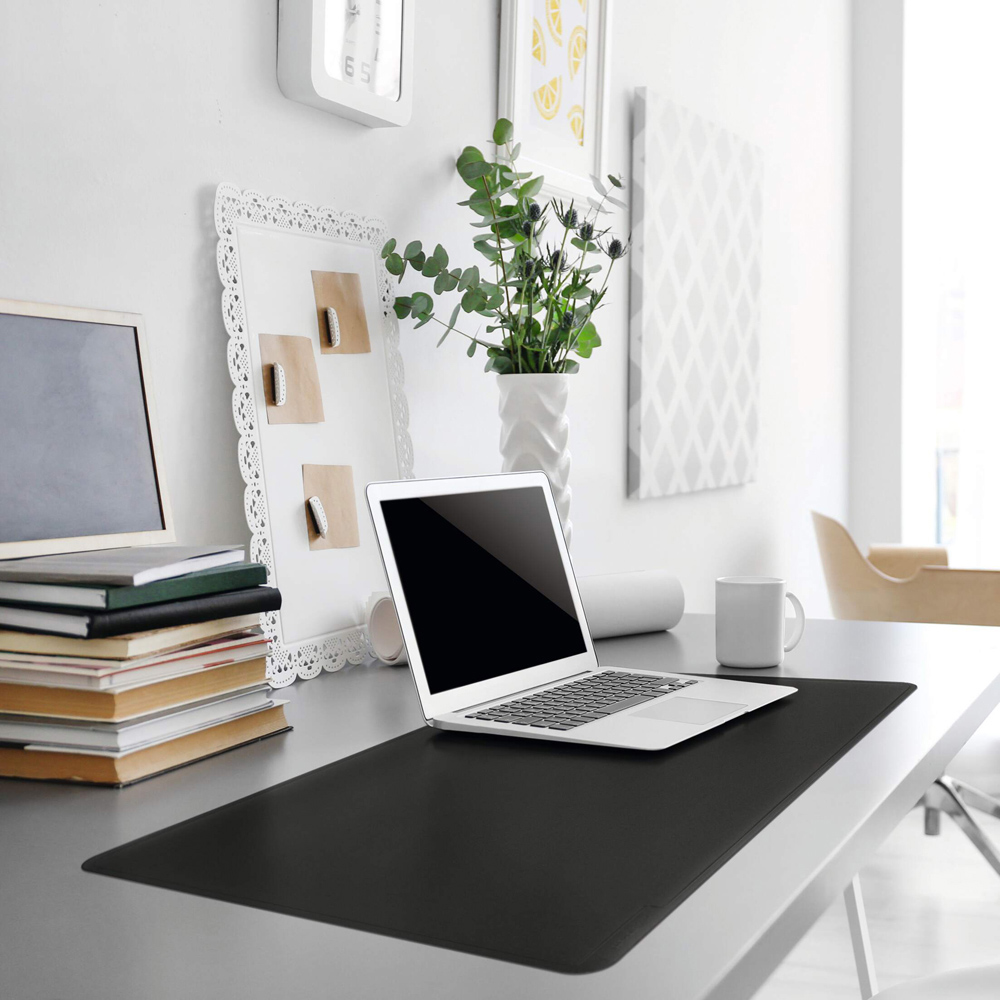 Durable Black Non-Slip Desk Mat 65 x 52cm Image 2