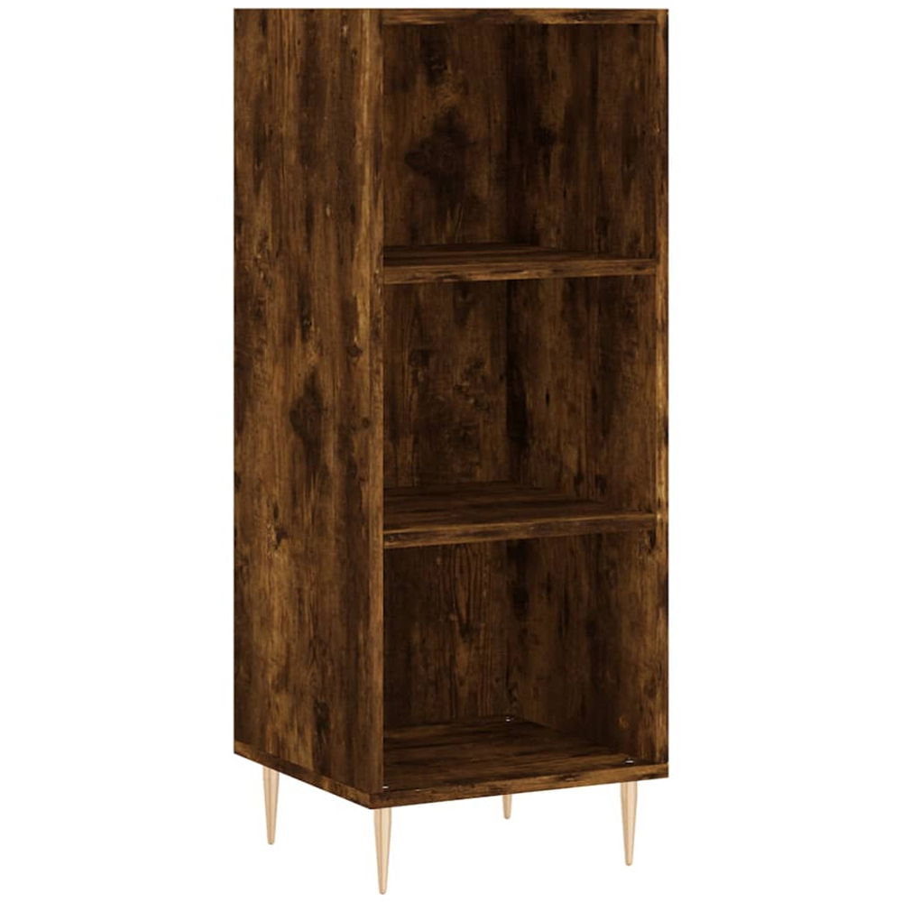 vidaXL 3 Shelf Smoked Oak Sideboard Image 2