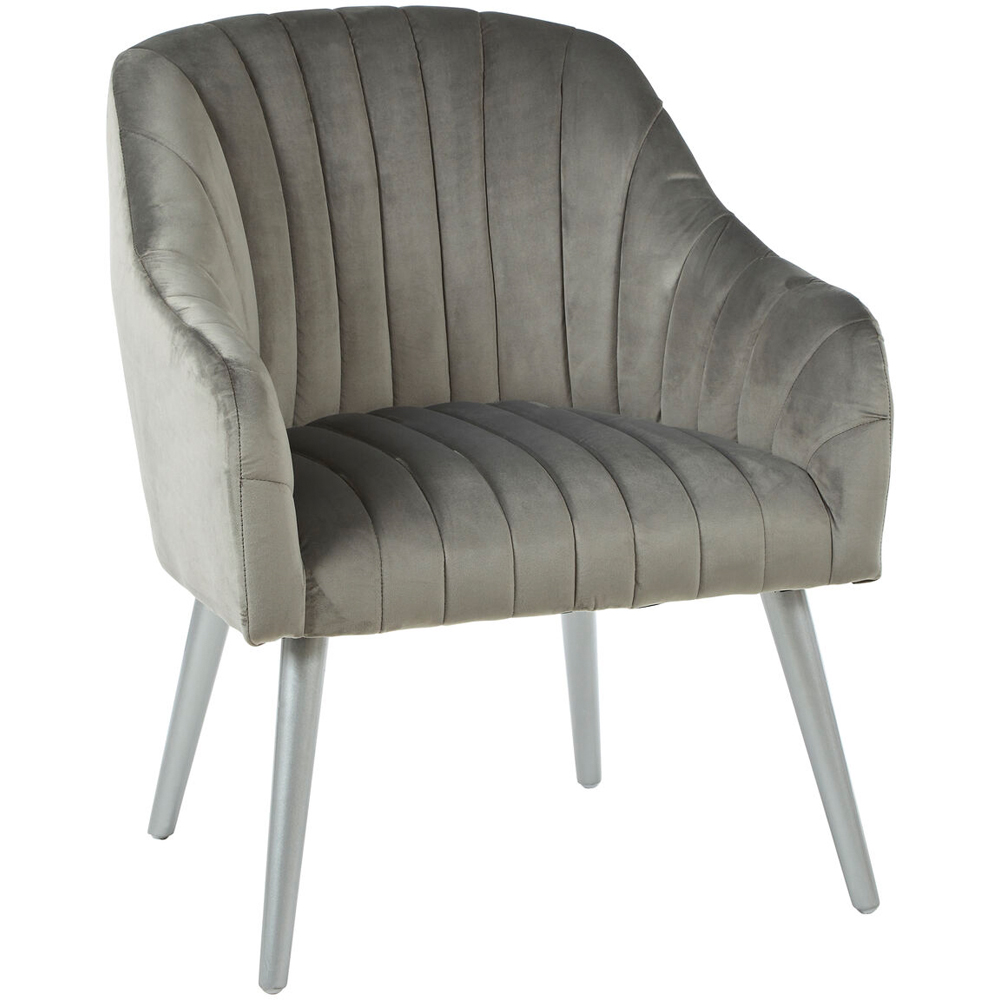 Premier Housewares Louxor Grey Fabric Armchair Image 2