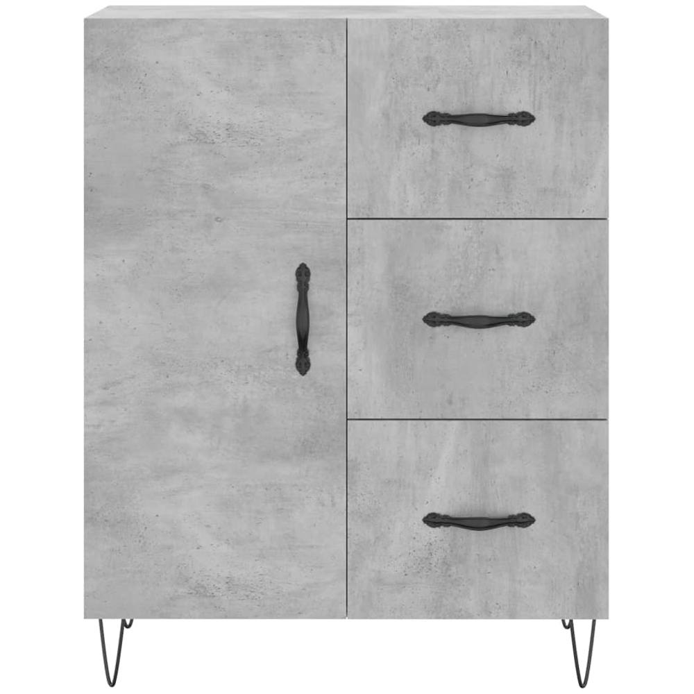vidaXL 3 Door 3 Drawer Concrete Grey Highboard Image 8