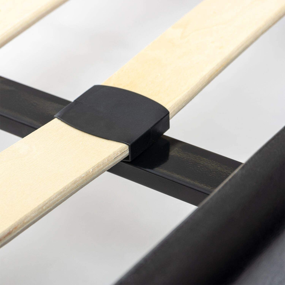 Home Treats Small Double Black Leather Ottoman Storage Bed with Mattress Image 4