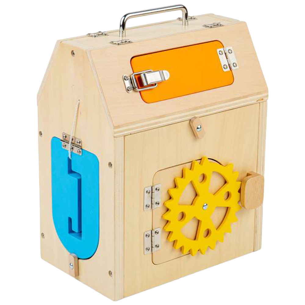 Bigjigs Toys Kids Wooden Latches and Catches House Image 1