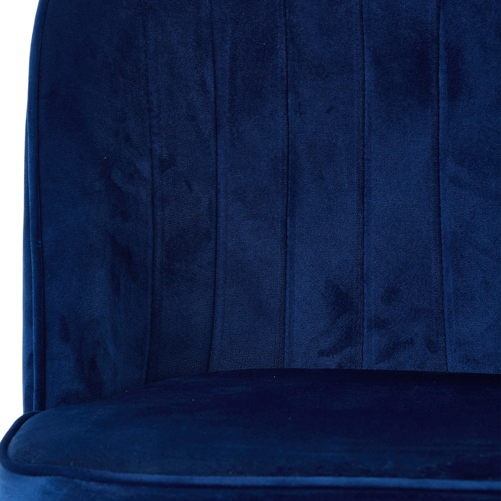 Living and Home Royal Blue Upholstered Bar Stool Set of 2 Image 3
