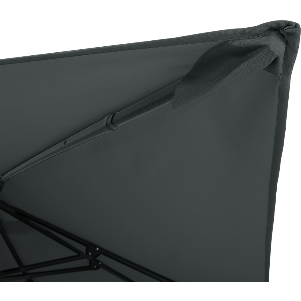 Living and Home Dark Grey Square Rotatable Cantilever Parasol with Fan Shaped Base 3m Image 4