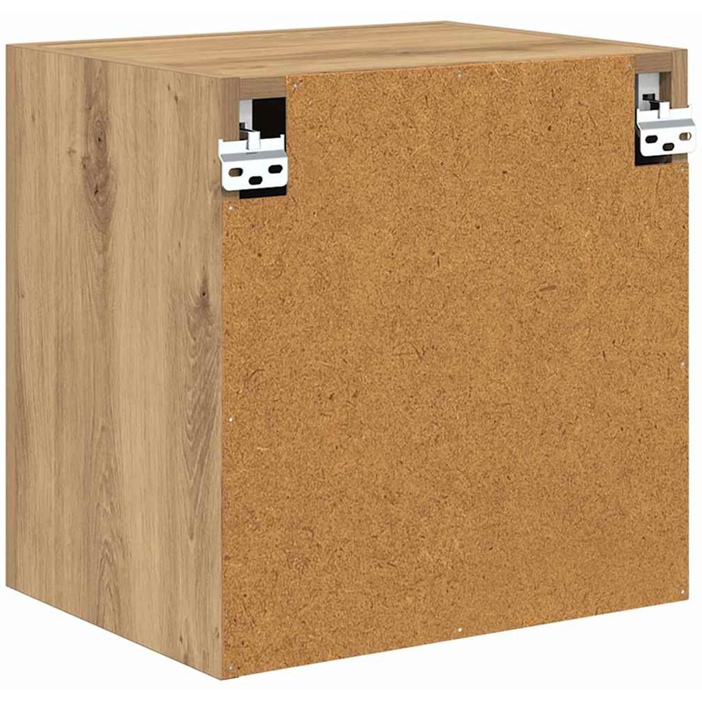 vidaXL Single Door Artisan Oak Wall Mounted Square TV Cabinet Image 8