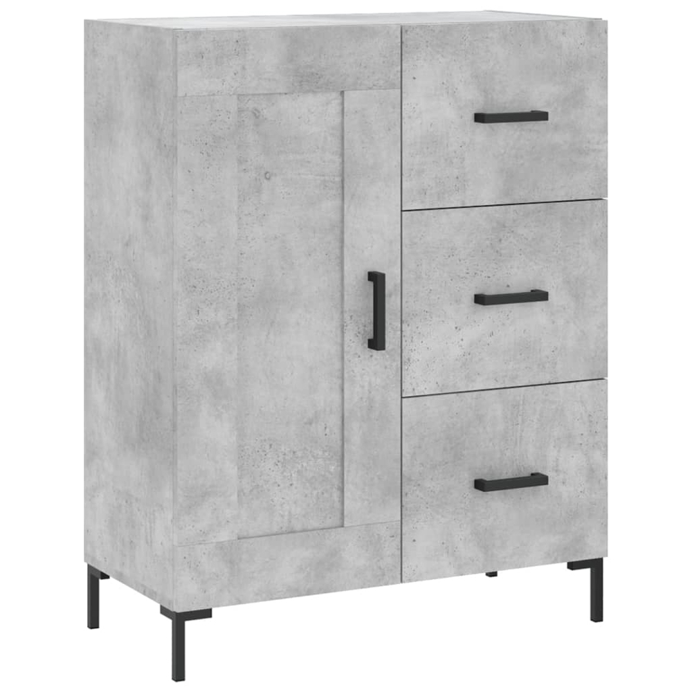 vidaXL 3 Door 3 Drawer Concrete Grey Highboard Image 7