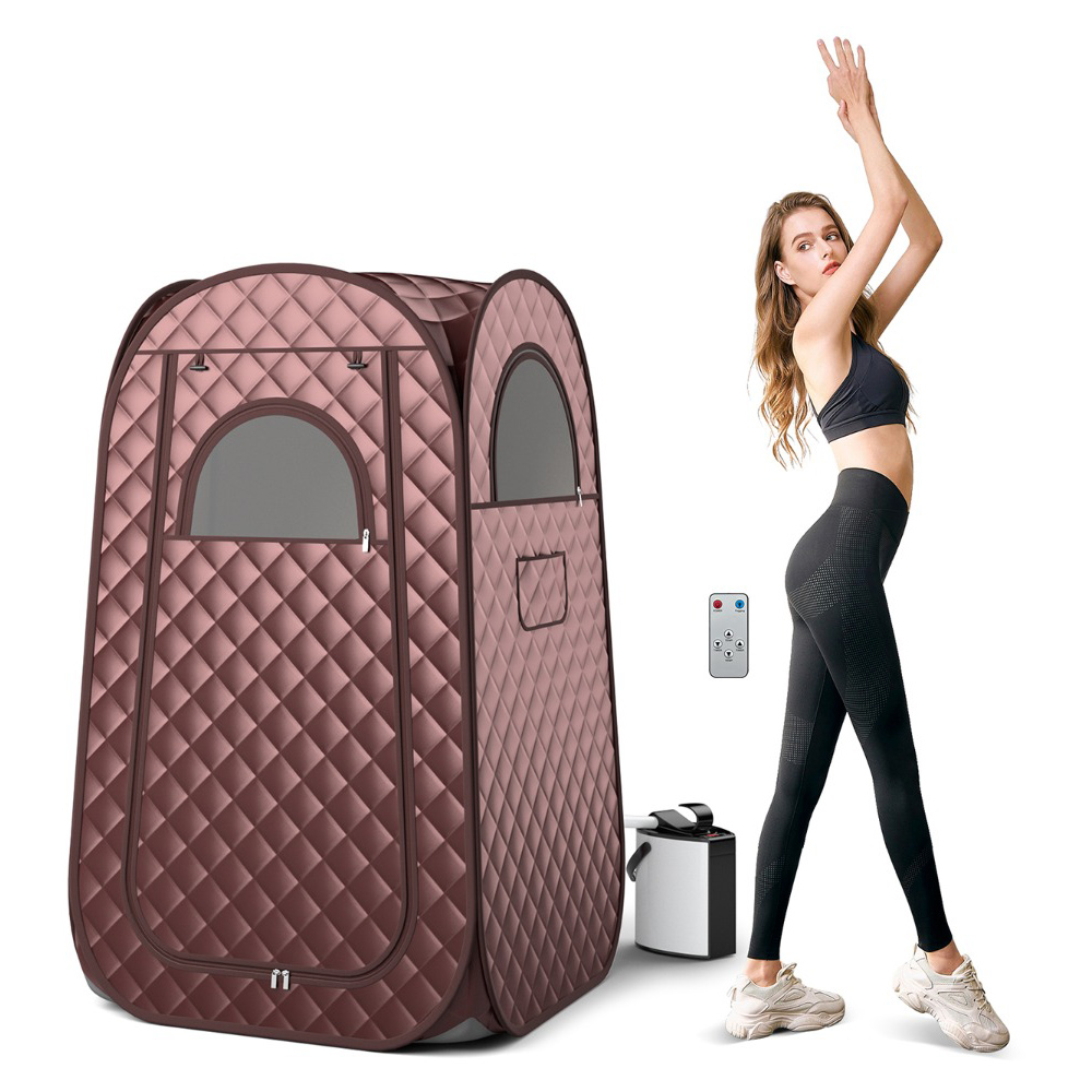 Costway Coffee Full Body Steam Sauna Tent with Steam Generator 3L Image 2