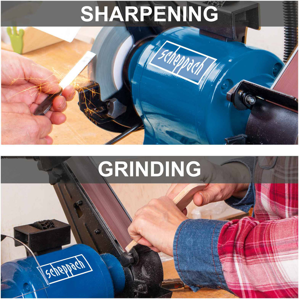 Scheppach BGS700 Combi Grinder and Belt Sander with LED Light 370W Image 6