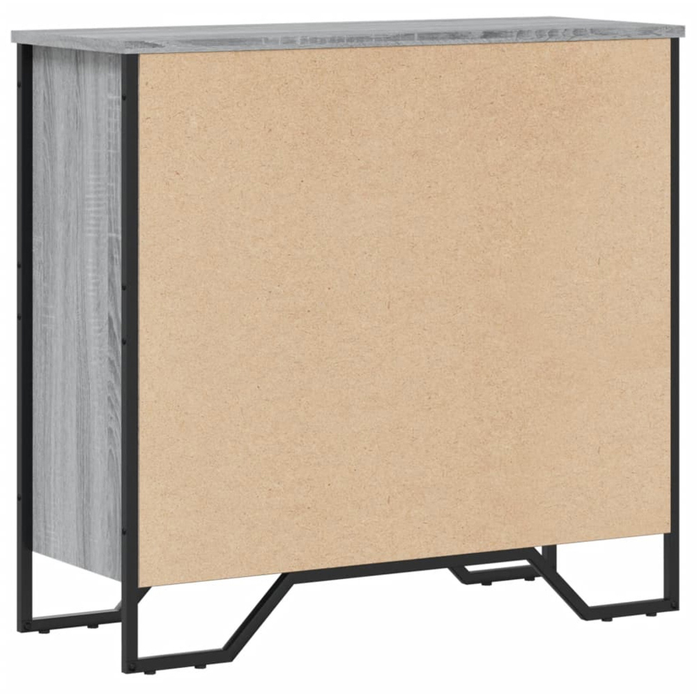 vidaXL 2 Shelf Grey Sonoma Bookcase Image 5
