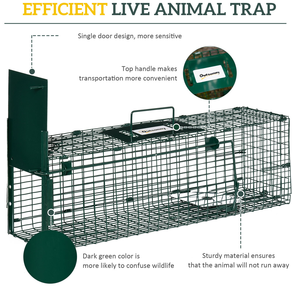 Outsunny Dark Green Single Door Rat Trap Image 6