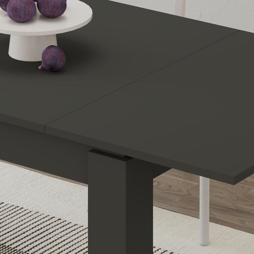 Decortie Tolmen 6 Seater Anthracite Dining Table Image 3