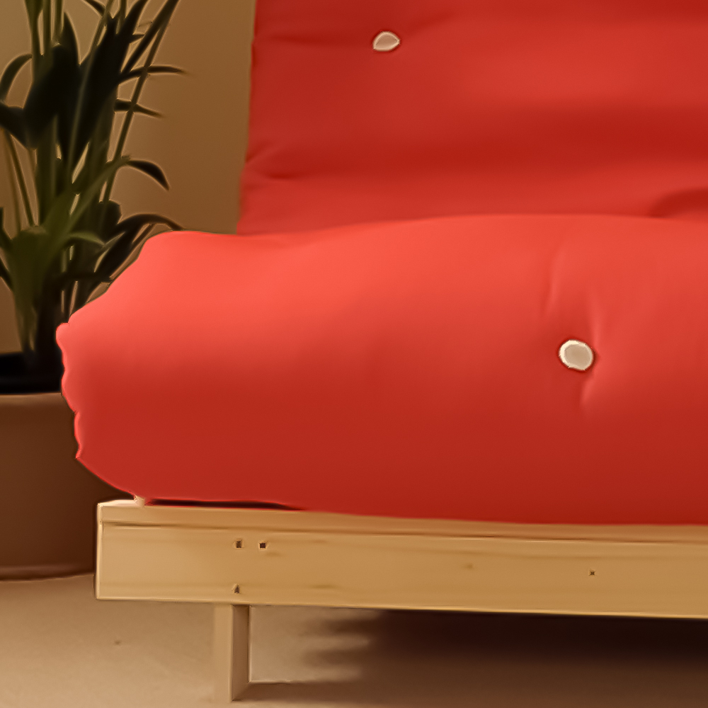 Brooklyn Single Sleeper Red Futon Base and Mattress Image 2