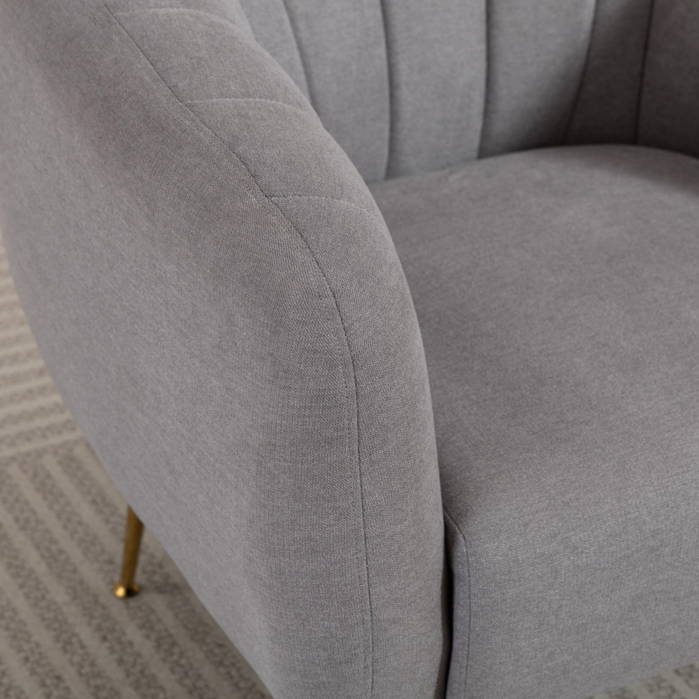 Artemis Home Stanton Grey Fabric Shell Accent Chair Image 2