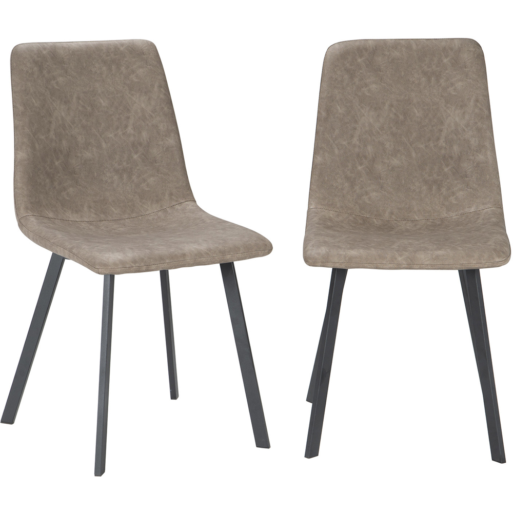 Ezra Set of 2 Brown Dining Chair Image 2