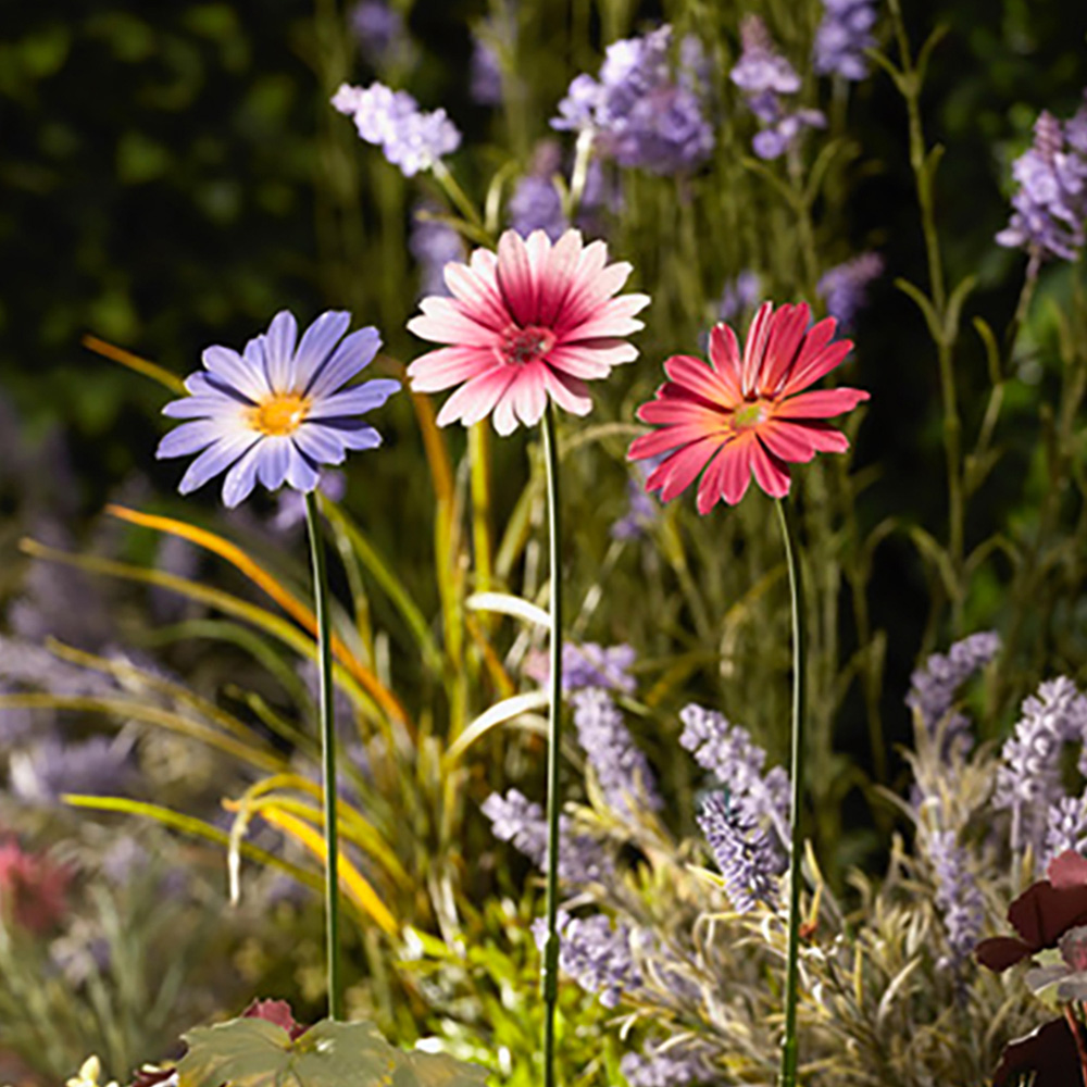 Garden Gear Mixed Metal Daisy Stake 58cm 12 Pack Image 6