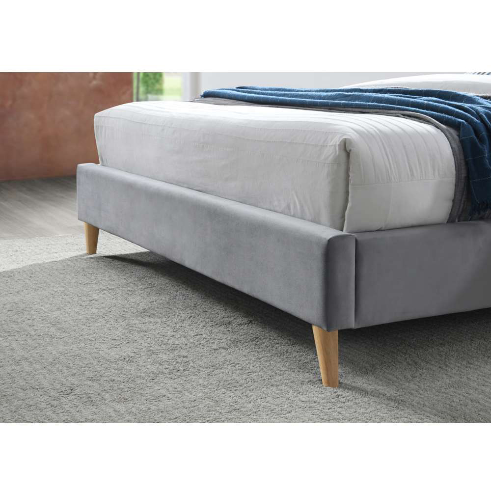 Elm King Size Grey Bed Frame Image 8