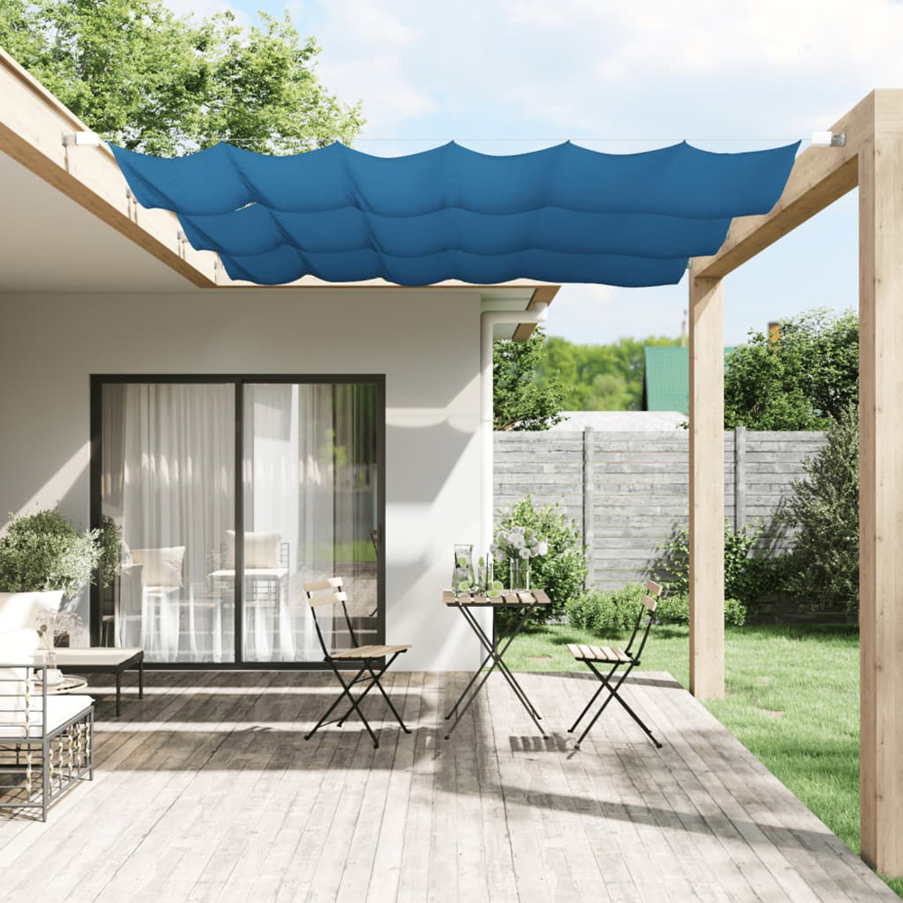 vidaXL Blue Oxford Fabric Vertical Awning 60cm x 2.7m Image 1
