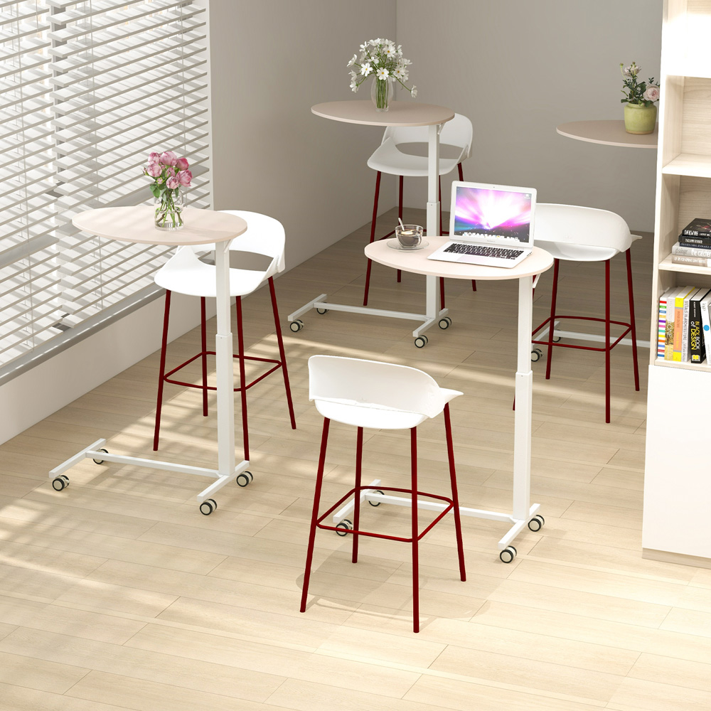 Costway Ergonomic Convertible Laptop Desk Pink Image 4