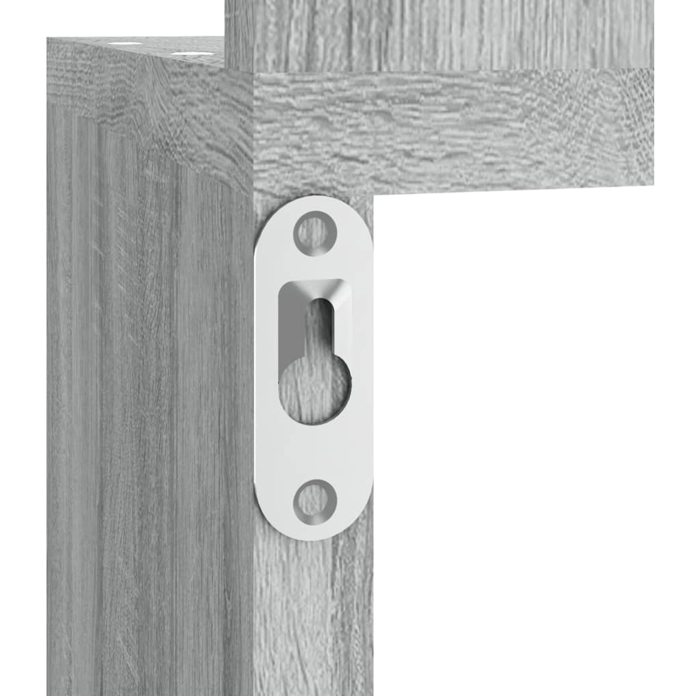 vidaXL 5 Shelf Grey Corner Wall Shelf Image 6