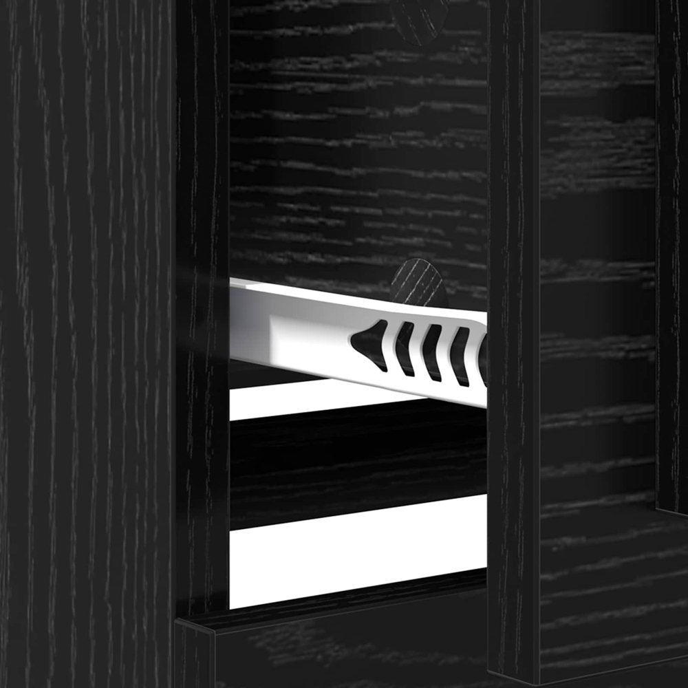 vidaXL Black Sideboard Set of 3 Image 9