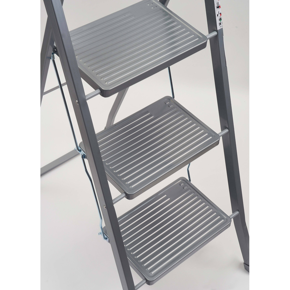 OurHouse 3 Tier Steel Step Ladder Image 5