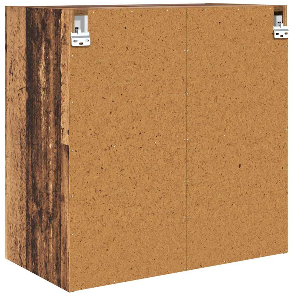vidaXL 2 Glass Door Old Wood Wall Cabinet Image 8