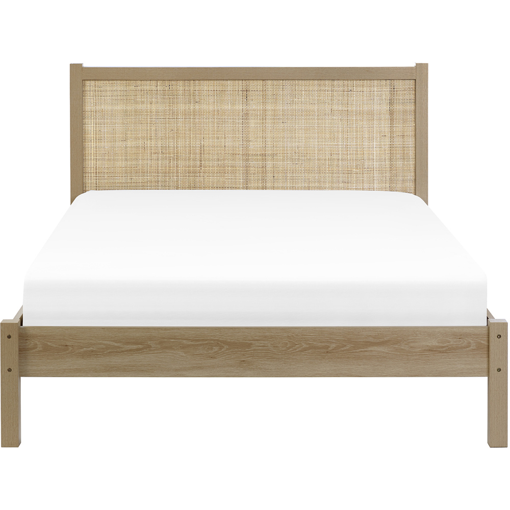 Julian Bowen Padstow Rattan Double Oak Bed Frame Image 3