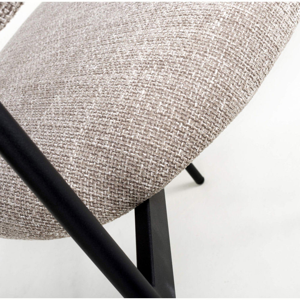 Shankar Marisa Set of 2 Oatmeal Tweed Dining Chair Image 8