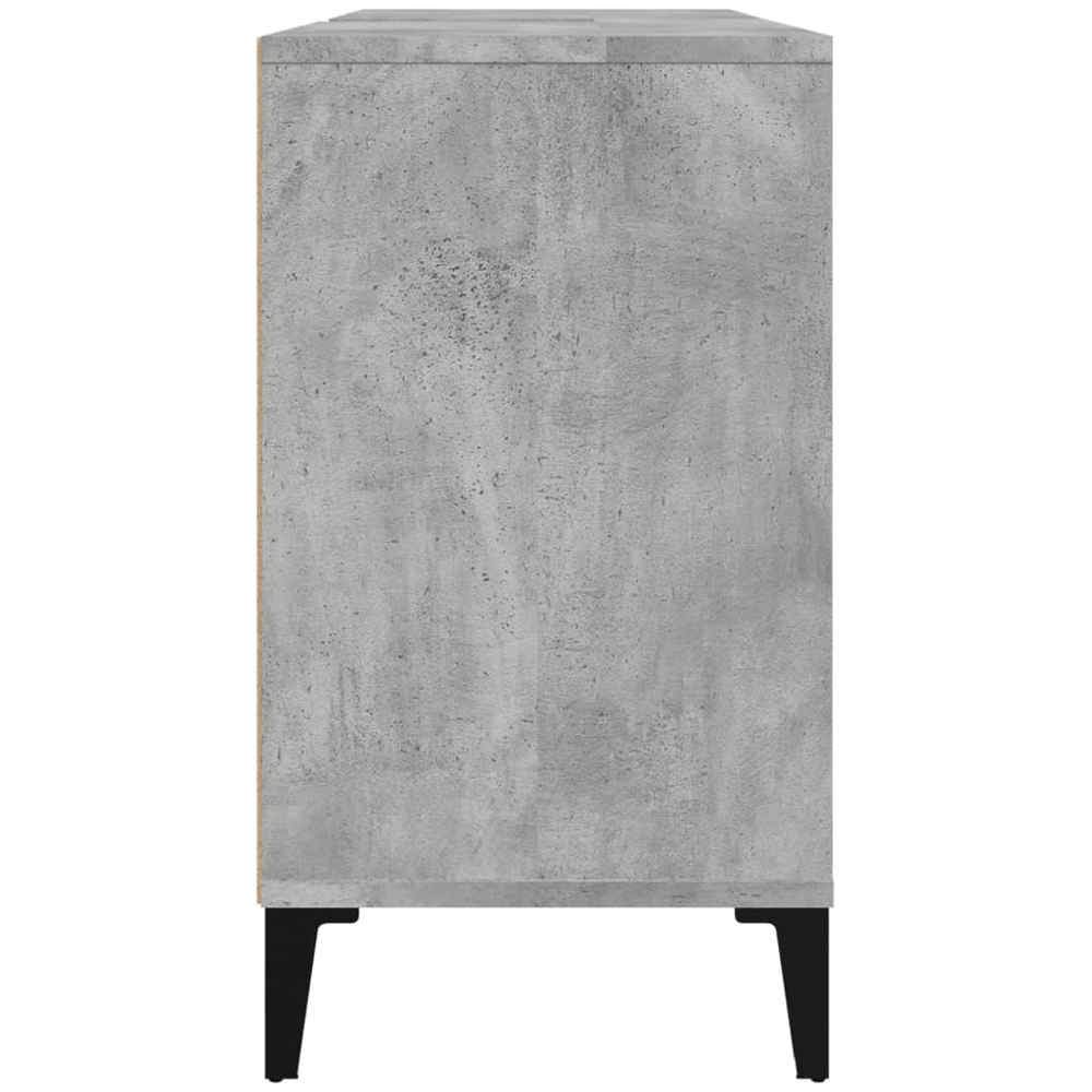 vidaXL Single Door 4 Shelf Concrete Grey Washbasin Cabinet Image 6