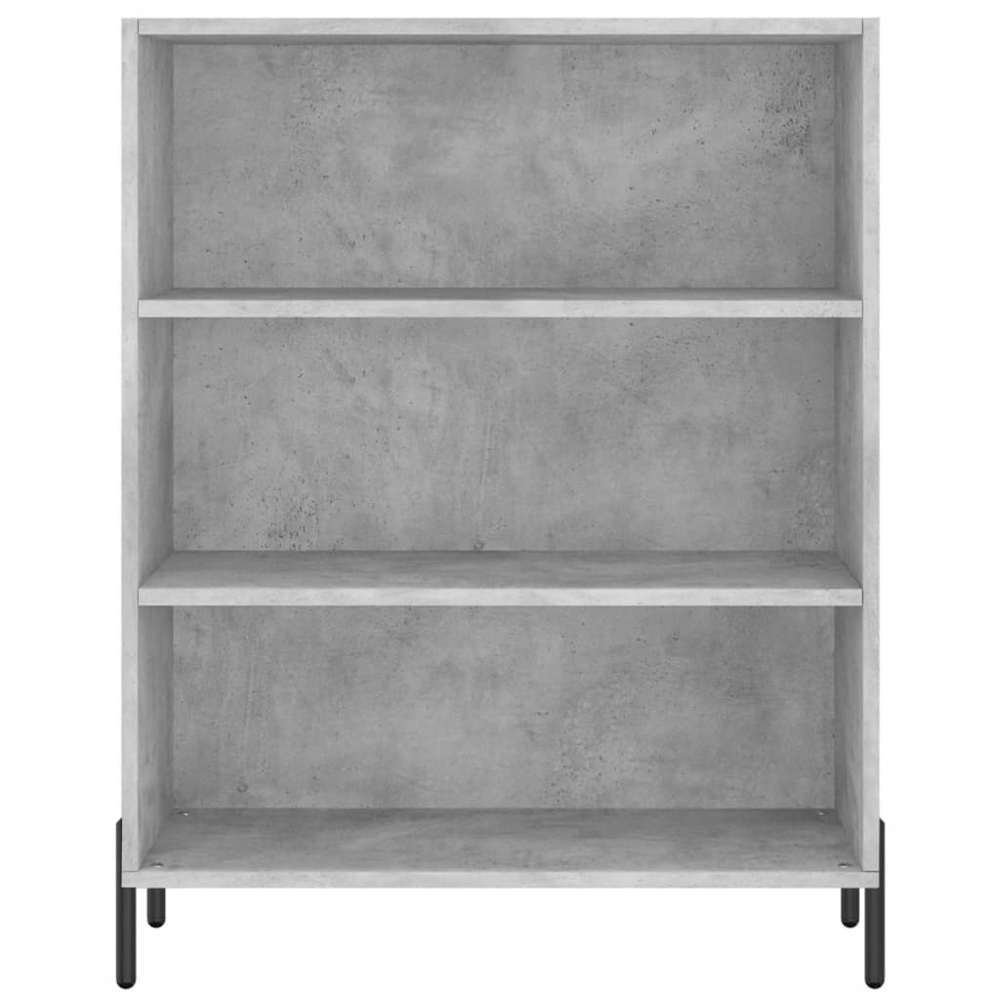 vidaXL 2 Glass Door 3 Shelf Concrete Grey Highboard Image 8