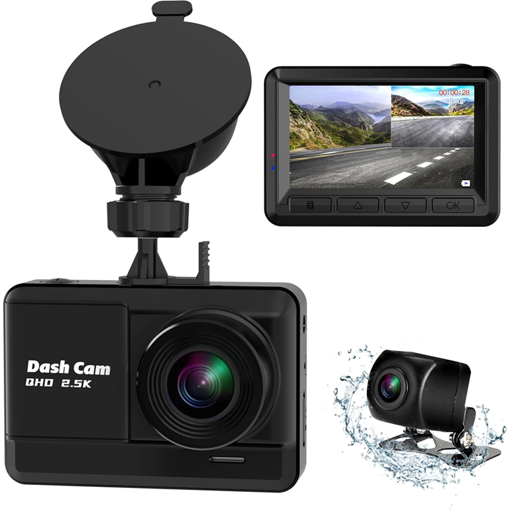 Orskey Q5 Black Dash Camera with Rear Camera Image 2