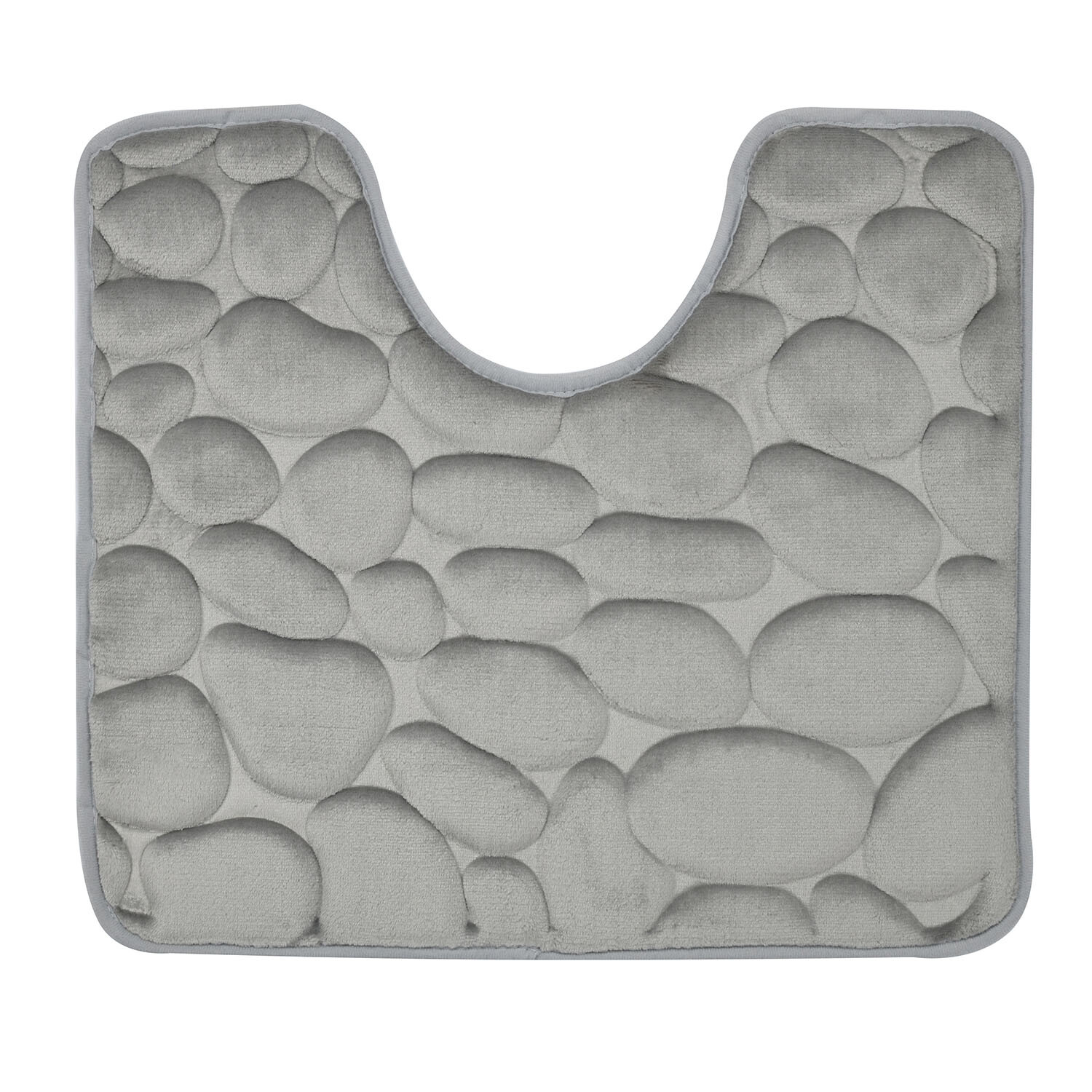 Pebble Bath and Pedestal Mat Set - Grey Image 3