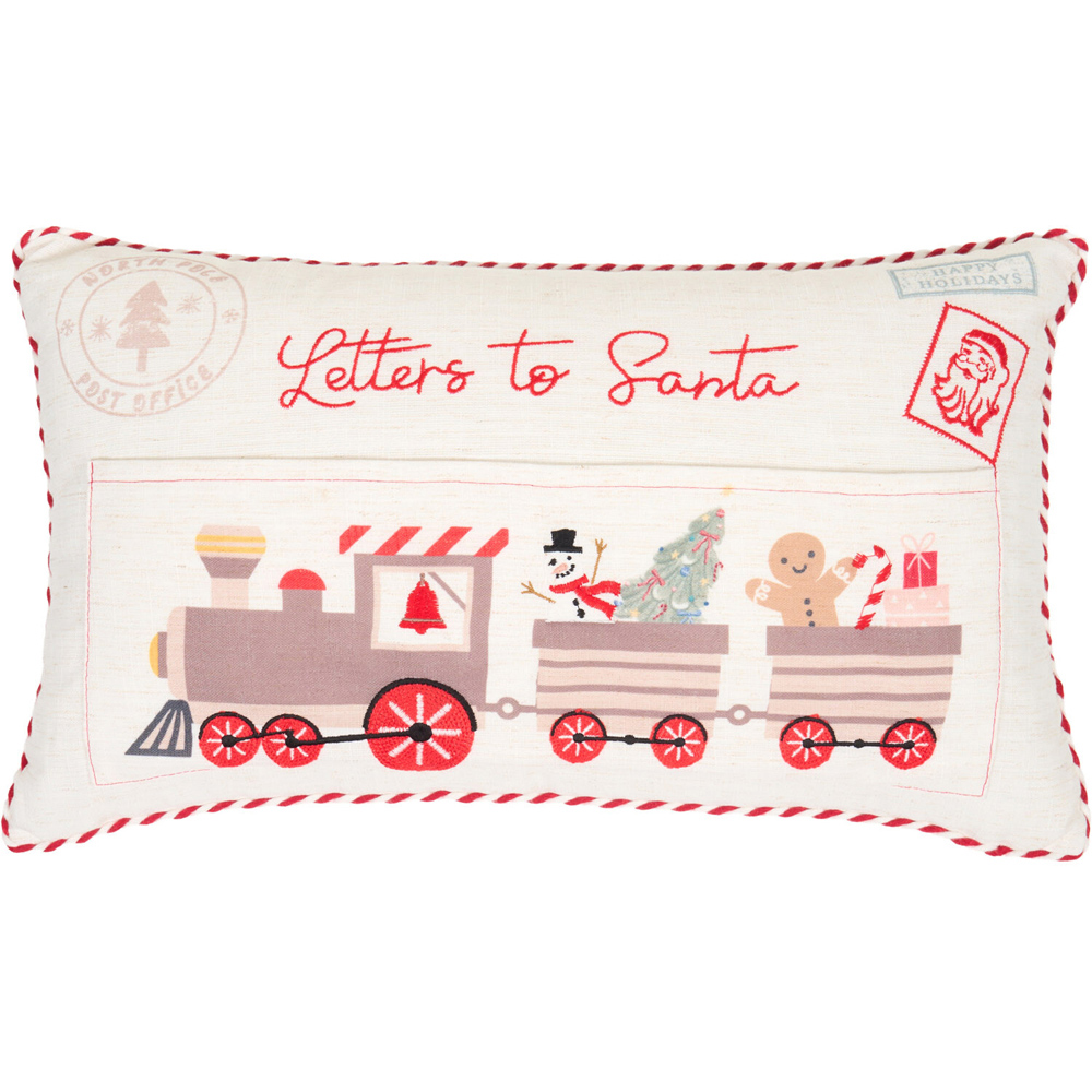 Letters to Santa Cushion Ivory Image 1
