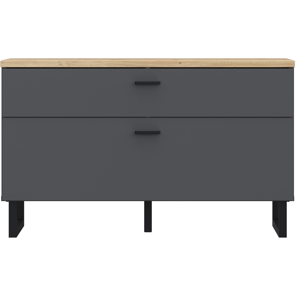 Florence Klara Single Door Single Drawer Grey and Oak TV Unit Image 3