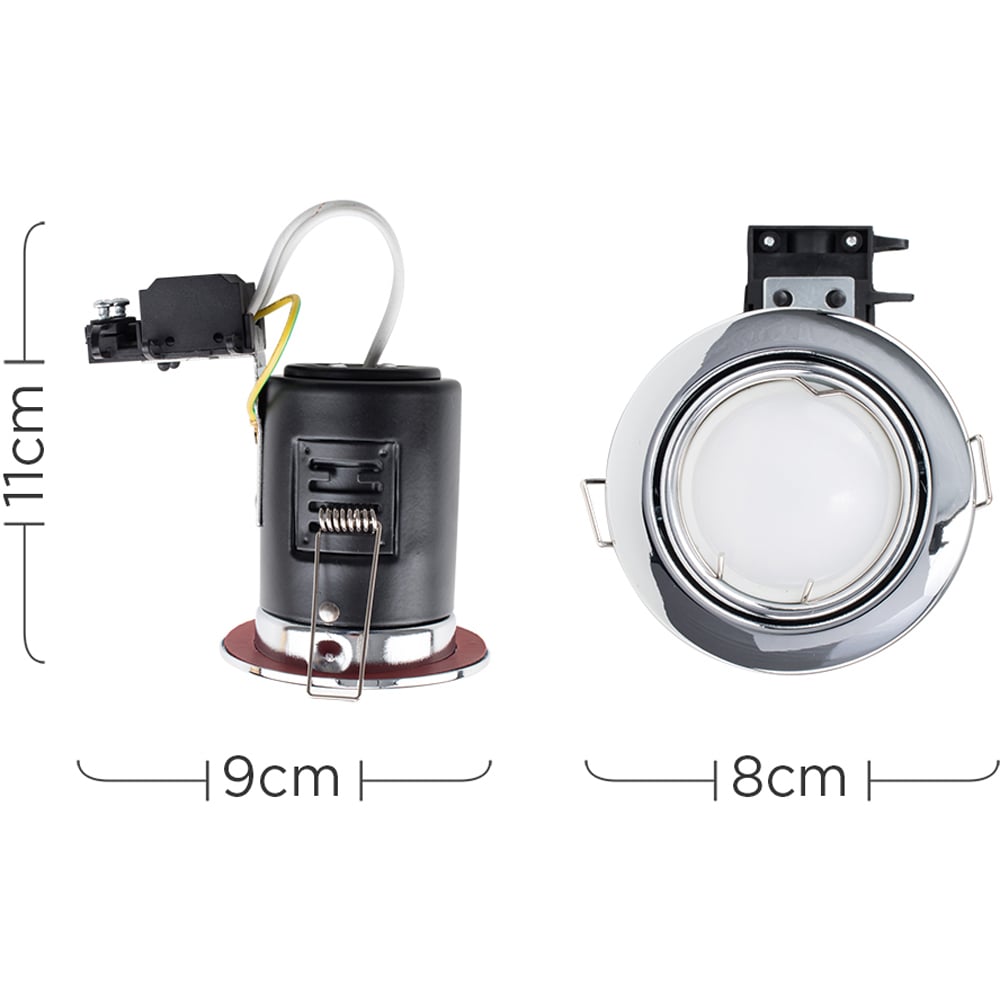 ValueLights Polished Chrome Tiltable Warm White LED Ceiling Downlight 10 Pack Image 5